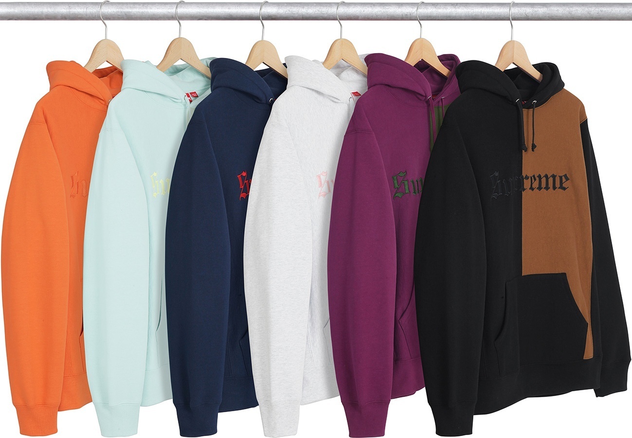 Split Old English Hooded Sweatshirt